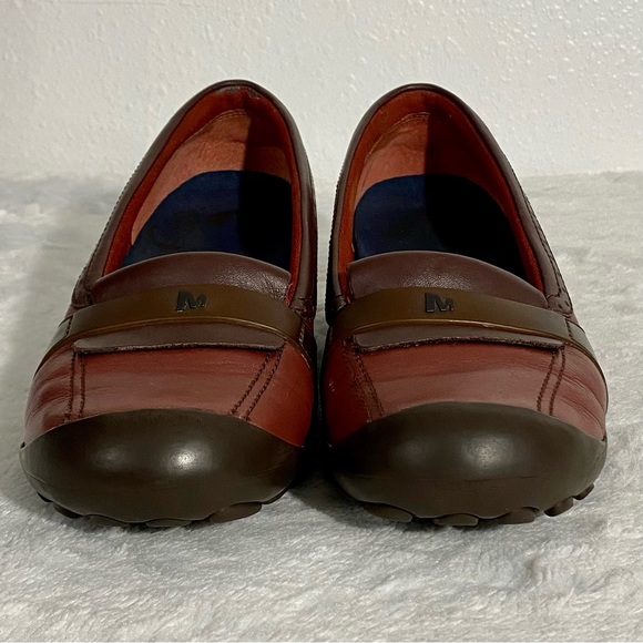 Merrell Plaza Moc Wedge Moccasins Women’s Size 8.5 Dark Autumn Leather Slip-ons - Picture 4 of 10